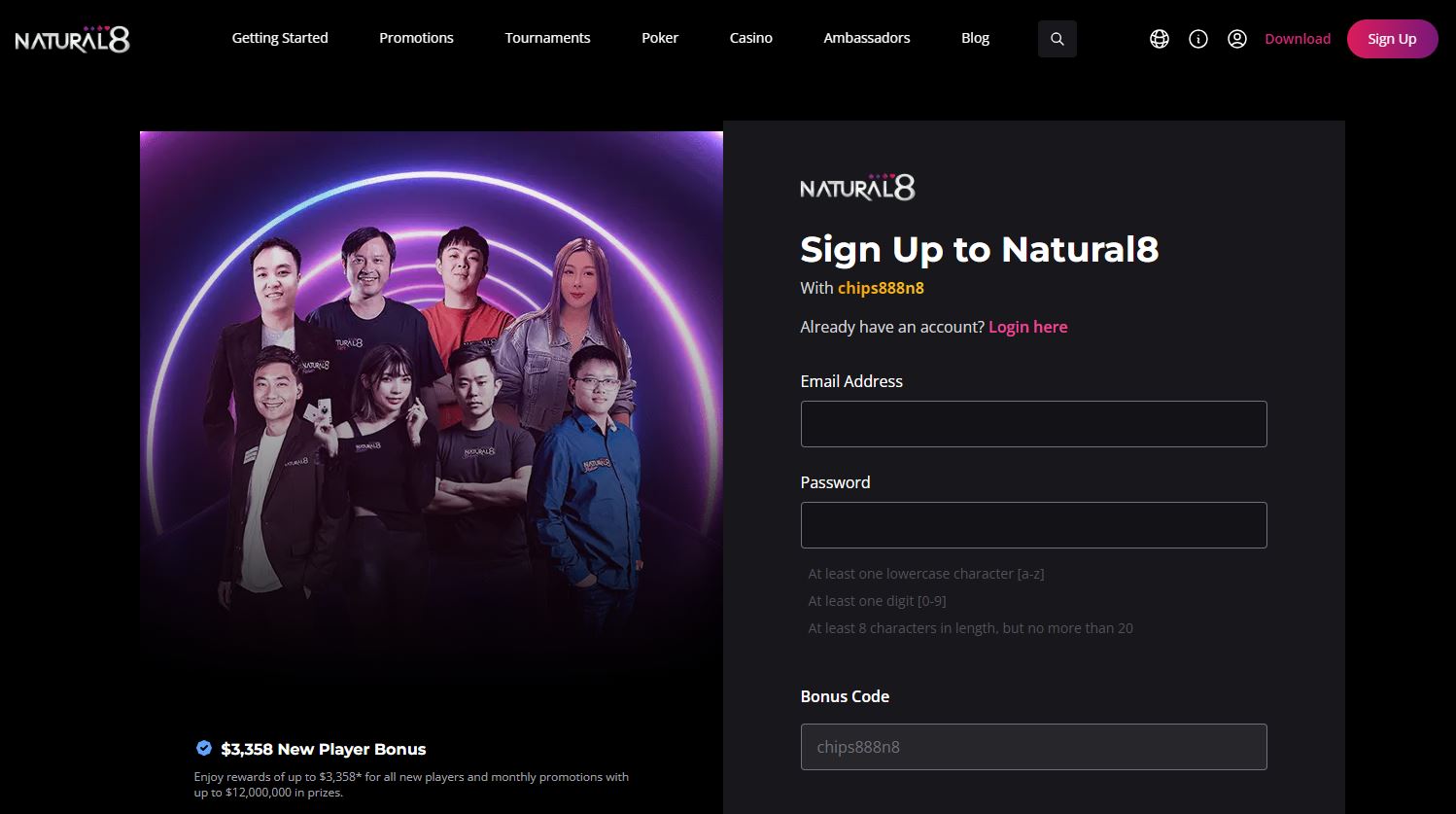 Natural8 Poker Review and Bonus Code: chips888n8 & Rakeback